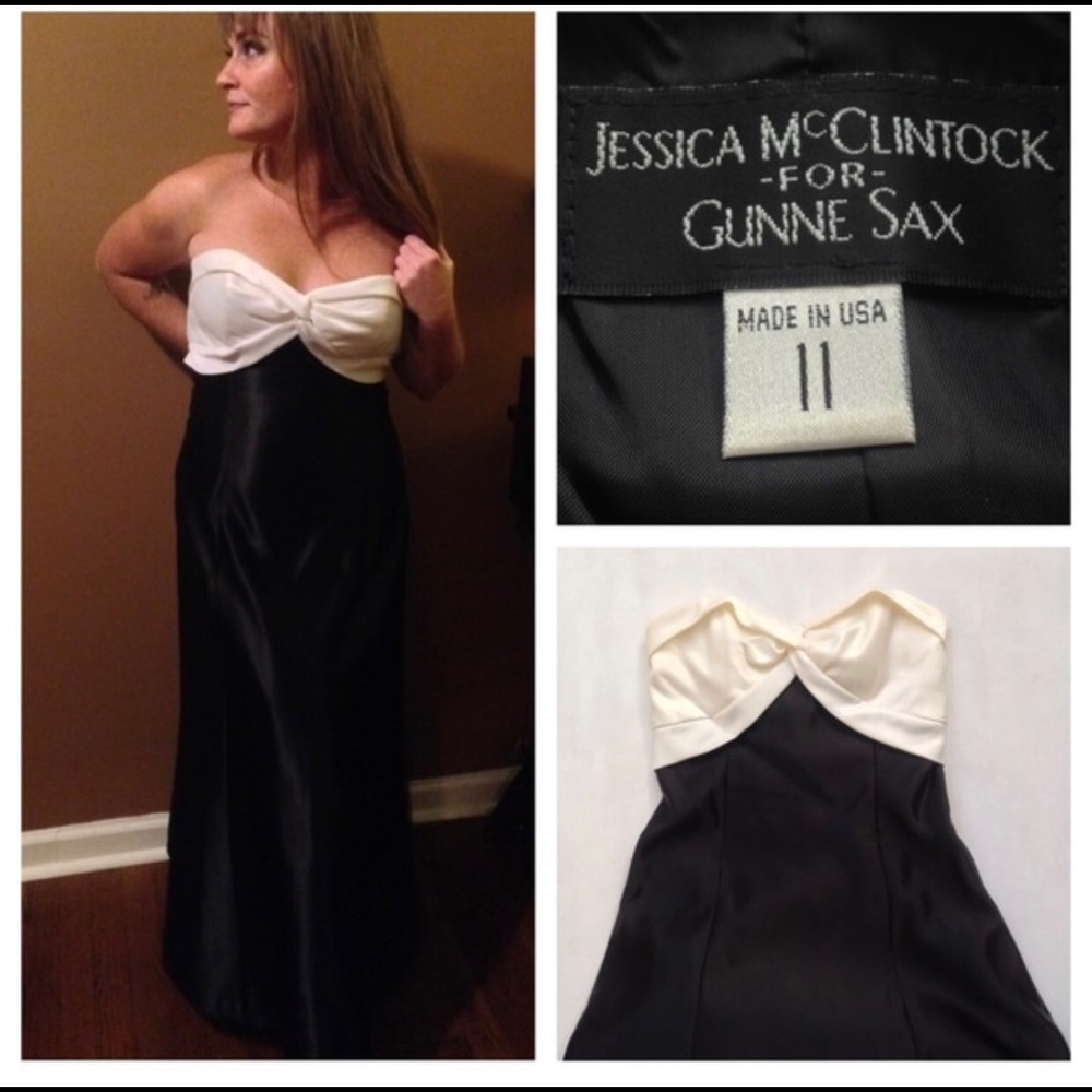 Black and white formal dress